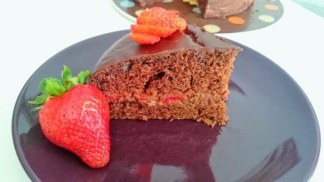 Tarta vegana de chocolate picante