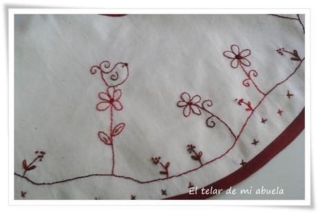 LÁMPARA EN REDWORK con dibujos de Gail Pan.