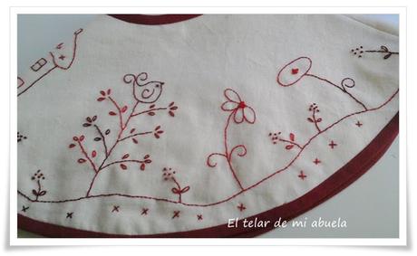 LÁMPARA EN REDWORK con dibujos de Gail Pan.