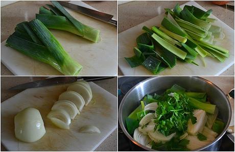 Sopa de pescado con rape y almejas