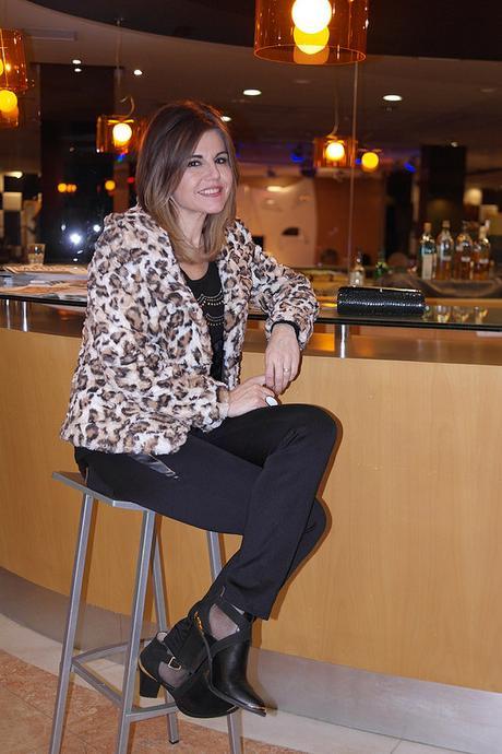 Chaqueta peluche de animal print