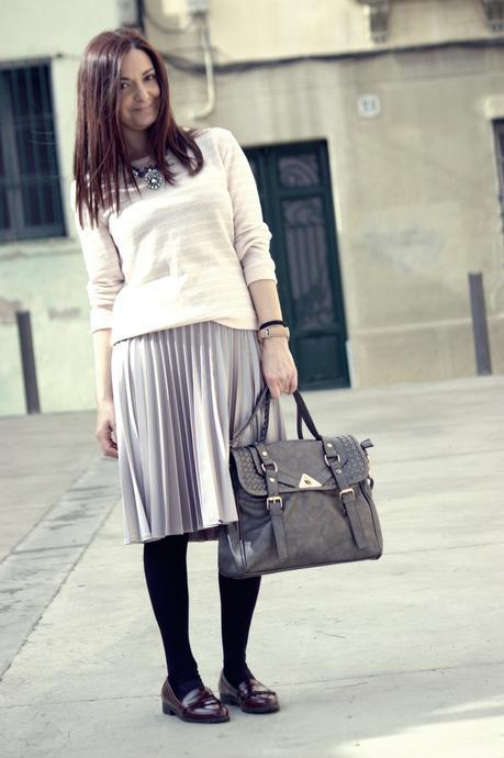 falda plisada plateada falda plisada plateada