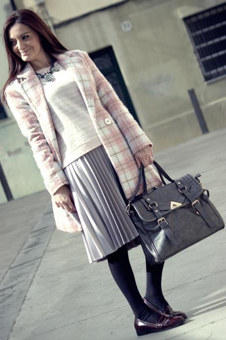 falda plisada plateada falda plisada plateada