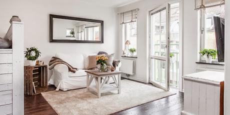 Una gran idea para instalar la cama en el salón