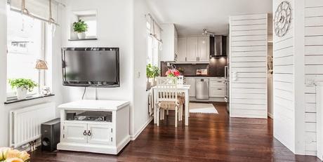 Una gran idea para instalar la cama en el salón