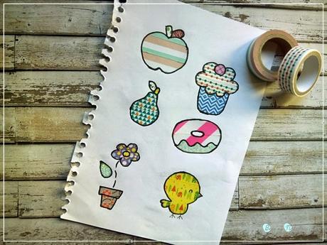 Colorear con washi tape