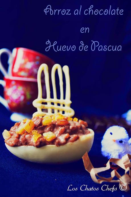 Arroz al chocolate en huevo de Pascua