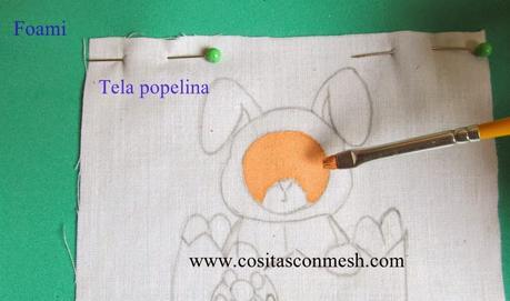 Toallas pintadas con conejos de pascua- Manualidades