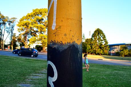 Scraping lamppost