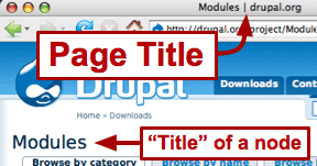 Como cambiar los titulos por defecto en Drupal