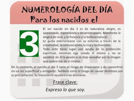 Numerología del día de nacimiento: 3, 12, 21 y 30