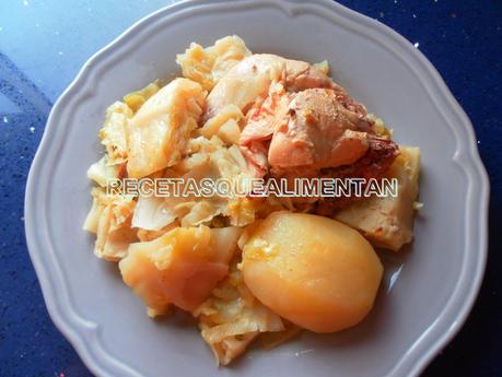 COCIDO DE COL Y POLLO EN OLLA EXPRESS