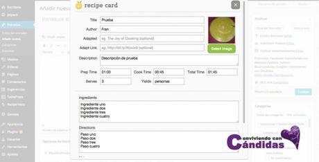 Hoy en MISS Cándida tenemos de invitado a 3fera Trabaja que nos explica a “Escribir recetas en español con buen SEO gracias a Recipe Card de WordPress” recipehero-como-instalar_10