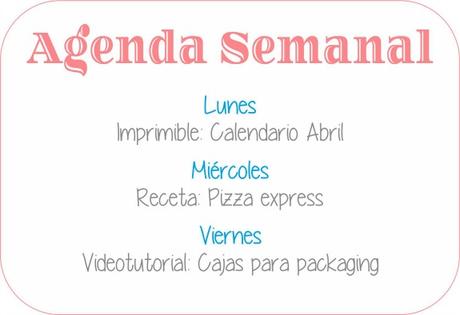 Agenda Semanal 23/03 - 29/03