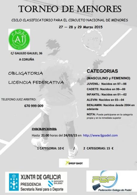 Torneo de Menores de la Federación Gallega de Pádel