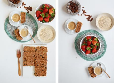 Barritas de avena y pasas