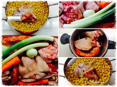 Cocido de garbanzos con sopa de fideos y sacramentos Cocido de garbanzos con sopa de fideos y sacramentos