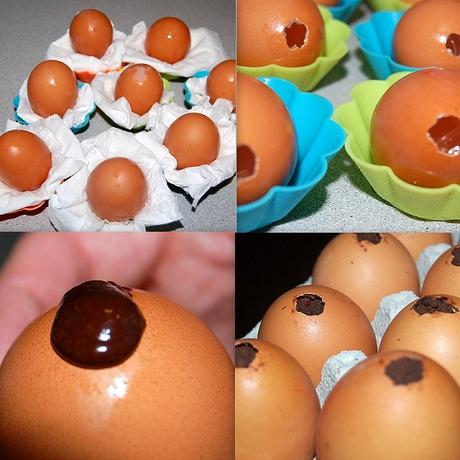 BROWNIE EN CASCARA DE HUEVO.