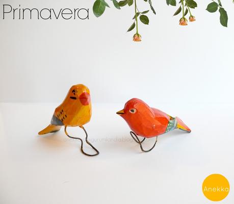 pajaros de madera  artesanales. polonia