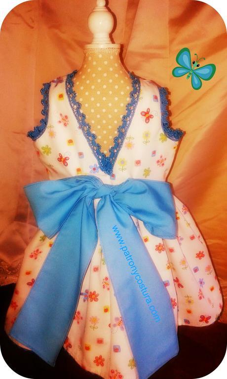 Espalda del vestido cruzado www.patronycostura.com
