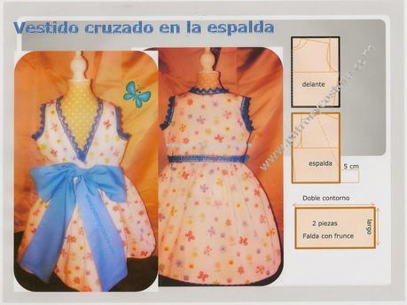 patron lineal vestido mariposas www.patronycostura.com