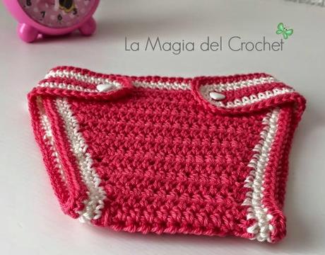 Braguita Cubrepañal  Crochet para bebe de 0 a 3 meses