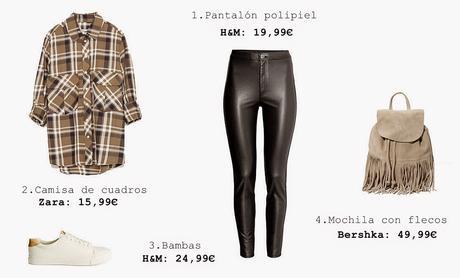 Looks con un pantalón de polipiel Looks con un pantalón de polipiel