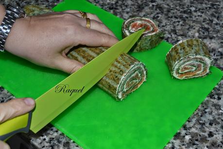 Rulo de Acelgas con Salmón y Queso Crema