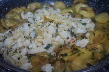 Pastel de bacalao y calabacín