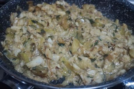 Pastel de bacalao y calabacín