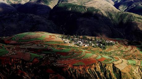 Sunset at Luo Xia Valley, Dongchuan, Yunnan