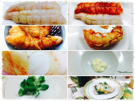 Rape alangostado con canónigos y salsa rosa Rape alangostado con canónigos y salsa rosa