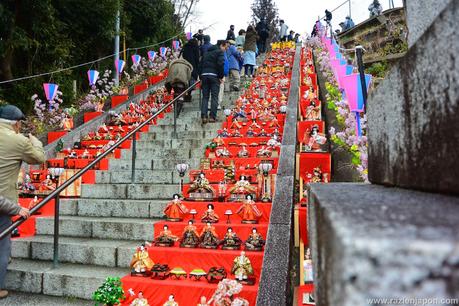 Las cataratas de Ibaraki (fukuroda no taki) y un Hina Matsuri gigante
