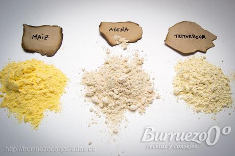 Tipos de harina y características Harina de maíz, avena y tritordeum.