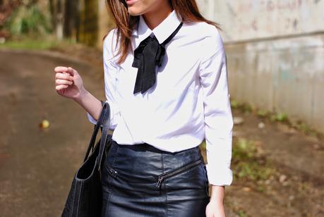 Bow shirt.