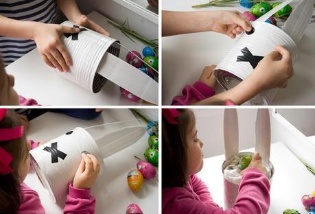 Taller de creactividad: Diy conejo para lo huevos de Pascua5 Taller de creactividad: Diy conejo para lo huevos de Pascua en una lata5