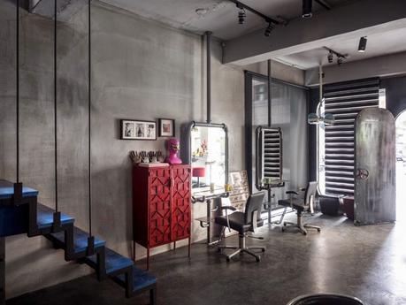 QPOT Hair Salon, un salón de belleza y residencia en Taiwán con un estilo muy singular