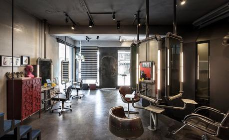 QPOT Hair Salon, un salón de belleza y residencia en Taiwán con un estilo muy singular