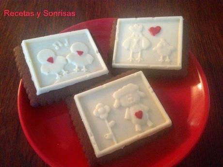 GALLETAS DE CHOCOLATE BLANCO Y NEGRO CON ANIMALITOS