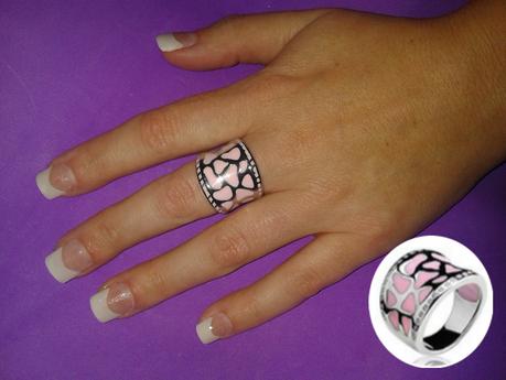anillo print rosa