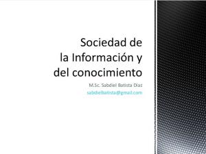 Sociedad de la información y del conocimiento (+PPT)