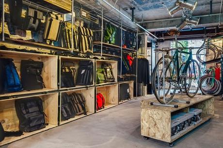 El diseño de una tienda de bicicletas en Shanghai.