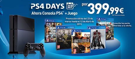 PS4 + juego por 399,99 euros hasta el 12 de abril