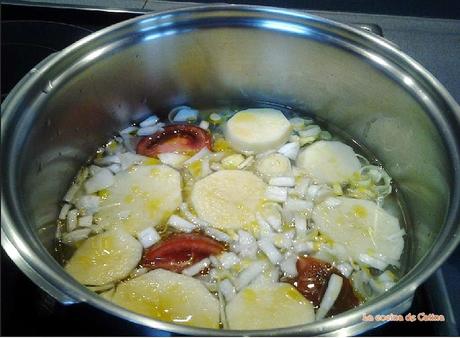 Guiso de patatas con pescado