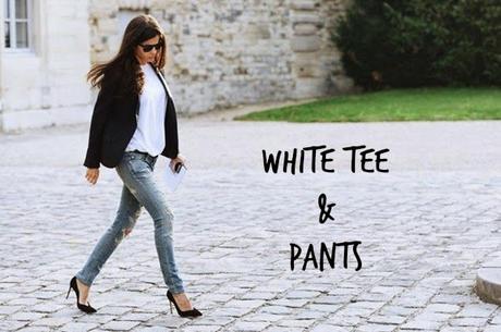 White tee+Pants