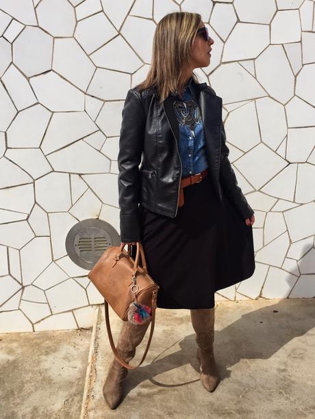 Midi Skirt & Denim