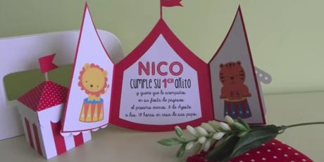 Invitación de cumpleaños en forma de circo [ DIY ]
