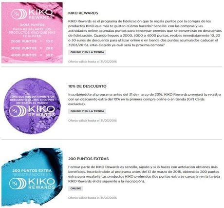 Tarjeta de puntos Kiko Rewards Tarjeta de puntos Kiko Rewards