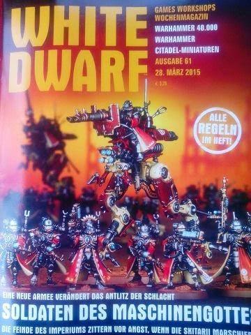 Portada de la WDW 61(En alemán) y mas fotos de los Skitarii(Y Khorne)