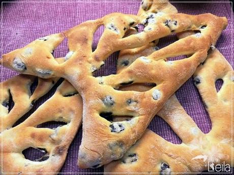 Fougasse de aceitunas negras